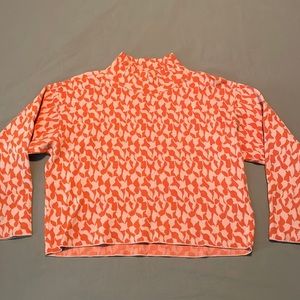 Anthropologie- Orange mock neck sweater